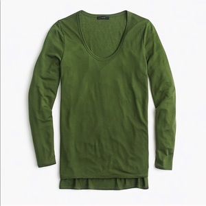 J. Crew Drapey Scoop Neck Long Sleeve T-Shirt